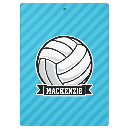 Volleyball; Sky Blue Stripes Klemmbrett (Rückseite)