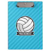 Volleyball; Sky Blue Stripes Klemmbrett (Vorderseite)
