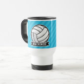 Volleyball; Sky Blue Stripes Reisebecher (Vorderseite Links)