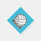 Volleyball; Sky Blue Stripes Serviette (Ecke)