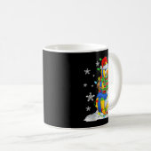 Volleyball Snowman Christmas Tree Lights Xma Kaffeetasse (VorderseiteRechts)