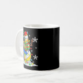 Volleyball Snowman Christmas Tree Lights Xma Kaffeetasse (Vorderseite Links)