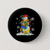 Volleyball Snowman Christmas Tree Lights Xma T Shi Button (Vorderseite)