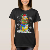 Volleyball Snowman Christmas Tree Lights Xma T Shi T-Shirt (Vorderseite)