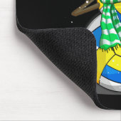 Volleyball Snowman Dabbing Funny Christmas Geschen Mousepad (Ecke)