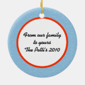 Volleyball Snowman Family Foto Ornament (Hinten)