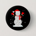 Volleyball Snowman Funny Christmas Button<br><div class="desc">Volleyball Snowman Funny Christmas</div>