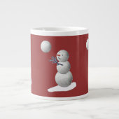 Volleyball Snowman Jumbo-Tasse (Vorderseite)