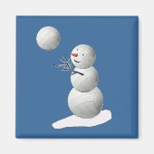 Volleyball Snowman Magnet (Vorne)