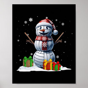 Volleyball Snowman Men Booking Volleyball Pl Poster