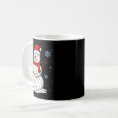 Volleyball Snowman Merry Christmas Funny Srts Xmas Kaffeetasse (Vorderseite Links)