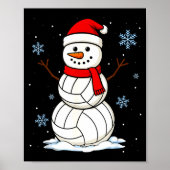Volleyball Snowman Merry Christmas Funny Srts Xmas Poster (Vorne)