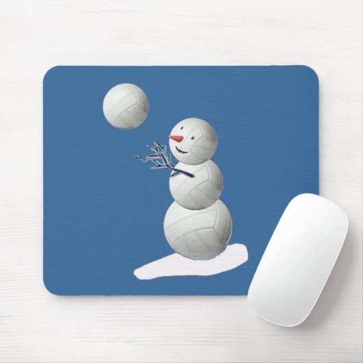 Volleyball Snowman Mousepad (Mit Mouse)
