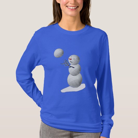 Volleyball Snowman T-Shirt (Vorderseite)