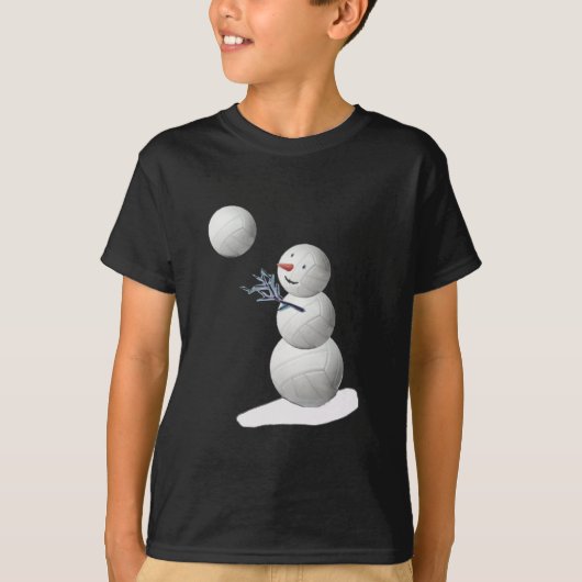 Volleyball Snowman T-Shirt (Vorderseite)