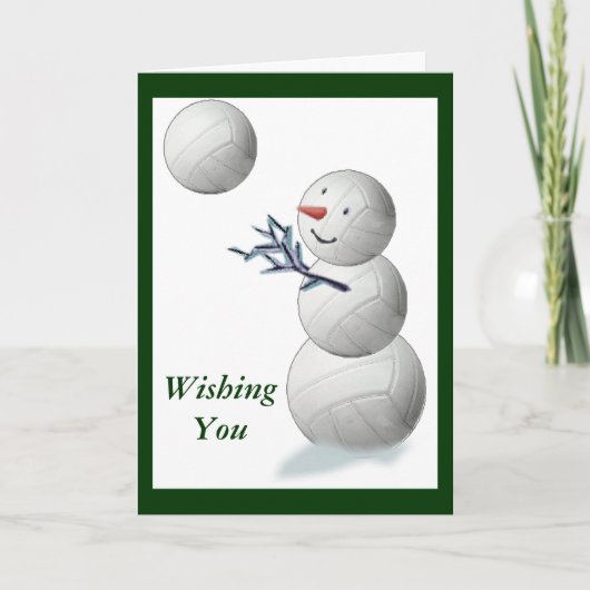 Volleyball Snowman Weihnachten (Vorderseite)