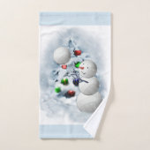 Volleyball Snowman Weihnachten Badhandtuch Set (Handtuch)