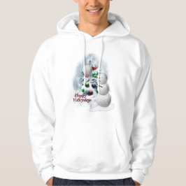 Volleyball Snowman Weihnachten Hoodie