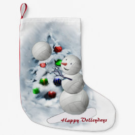 Volleyball Snowman Weihnachten Kleiner Weihnachtsstrumpf