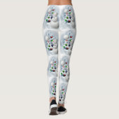 Volleyball Snowman Weihnachten Leggings (Rückseite)