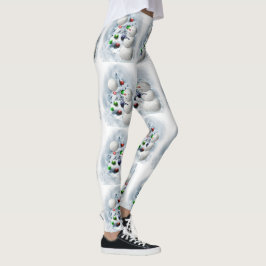 Volleyball Snowman Weihnachten Leggings