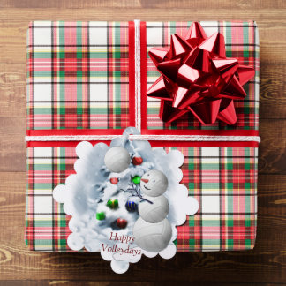 Volleyball Snowman Weihnachten Ornament Karte