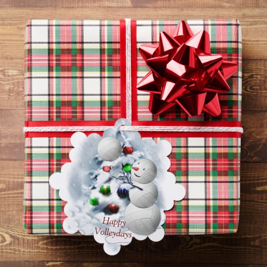 Volleyball Snowman Weihnachten Ornament Karte (Insitu (Geschenk))