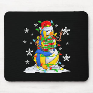 Volleyball Snowman Weihnachtsbaum Lichter Weihnach Mousepad
