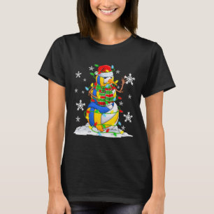 Volleyball Snowman Weihnachtsbaum Lichter Weihnach T-Shirt