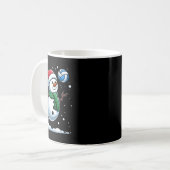 Volleyball Snowman Weihnachtsmannmütze Weihnachten Kaffeetasse (Vorderseite Links)