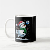 Volleyball Snowman Weihnachtsmannmütze Weihnachten Kaffeetasse (Links)