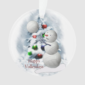 Volleyball Snowmann Weihnachten Ornament