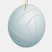 Volleyball Spaß Sportspiel Weihnachtsfeiertage Keramik Ornament (Links)