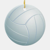Volleyball Spaß Sportspiel Weihnachtsfeiertage Keramik Ornament (Hinten)