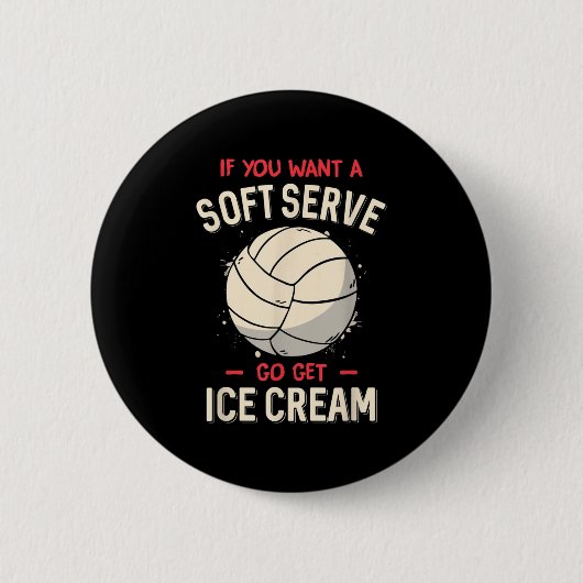 Volleyball Spaß, wenn man einen Soft Serve Volleyb Button (Vorderseite)