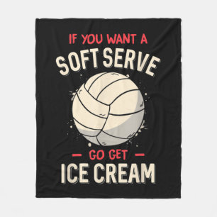 Volleyball Spaß, wenn man einen Soft Serve Volleyb Fleecedecke
