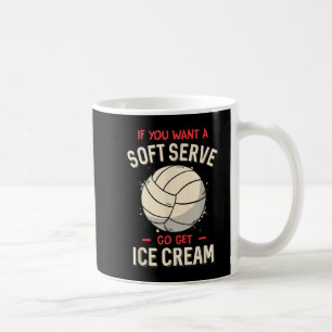 Volleyball Spaß, wenn man einen Soft Serve Volleyb Kaffeetasse
