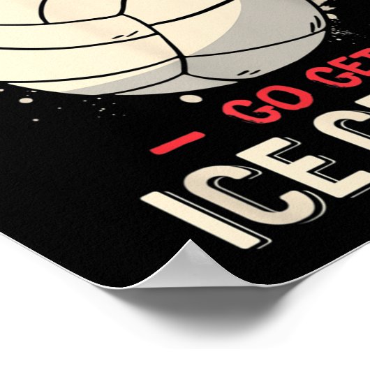 Volleyball Spaß, wenn man einen Soft Serve Volleyb Poster (Ecke)