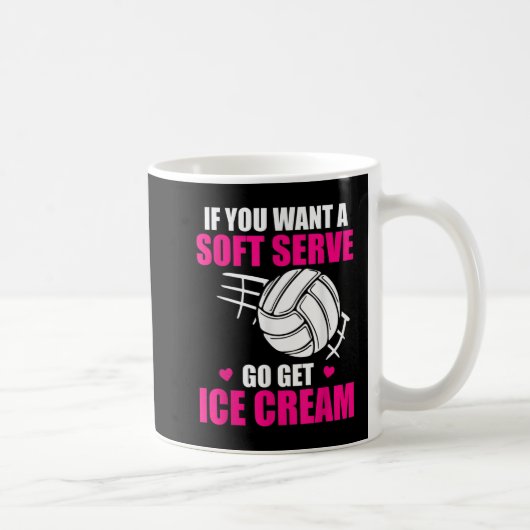 Volleyball Spaß, wenn man einen weichen Serve Will Kaffeetasse (Rechts)