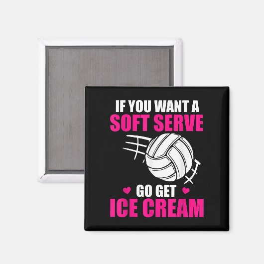 Volleyball Spaß, wenn man einen weichen Serve Will Magnet (Vorderseite/Rückseite)