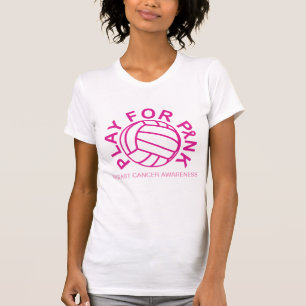 Volleyball-Spiel für Brustkrebs-Bewusstseins-Shir T-Shirt