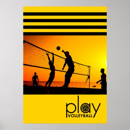 Volleyball spielen poster (Vorne)