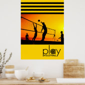 Volleyball spielen poster (Küche)