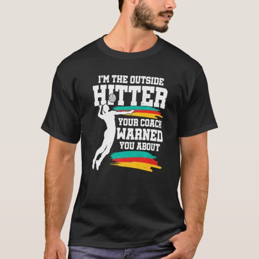 Volleyball-Spieler außerhalb von Hitter T-Shirt (Vorderseite)