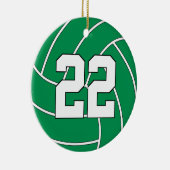 Volleyball Spieler Custom Jersey Nummer Weihnachte Keramik Ornament (Rechts)