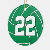 Volleyball Spieler Custom Jersey Nummer Weihnachte Keramik Ornament (Links)