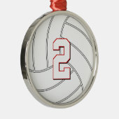 Volleyball Spieler Custom Jersey Nummer Weihnachte Ornament Aus Metall (Rechts)