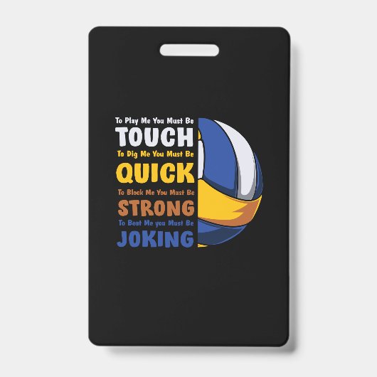 Volleyball-Spieler | Du musst stark sein Ausweis (Front)