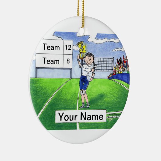 Volleyball-Spieler - Frauen Keramikornament (Rechts)