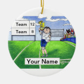 Volleyball-Spieler - Frauen Keramikornament (Vorne)